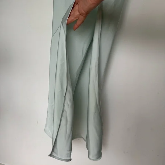 Aritzia Babaton Bellamy Cross Strap Plunge Back Satin Maxi Dress - Picture 5 of 10